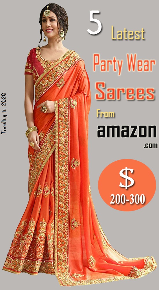 5 Best Party Wear Sarees Range From $200 – $300 In Amazon