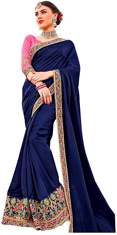 Designer Embroidery Work Saree