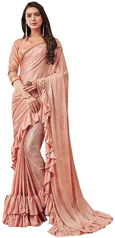 Designer Ruffle Border Saree