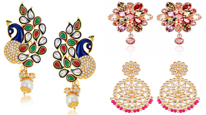 5 Latest & Best Gold Plated Earrings Under 1000 Rupees In India