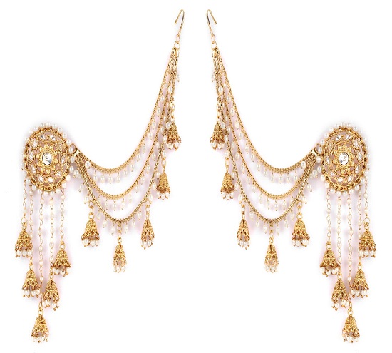 Gold Plated Pearl Jhumki Earring Design under 1000 rupees