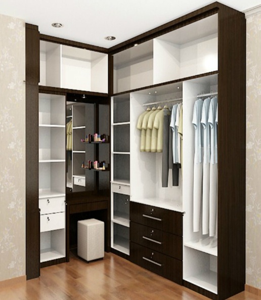 L-Shaped Wardrobe Designs For Bedroom