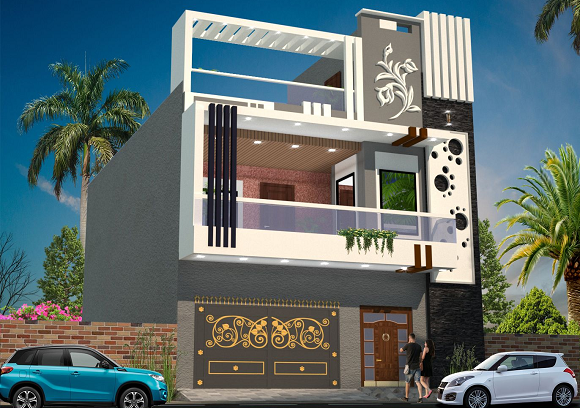 Flower Design For House Elevation