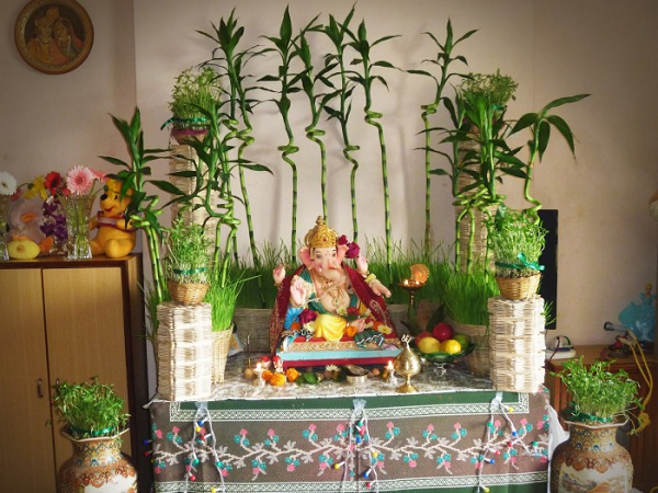 easy ganpati decoration at home 