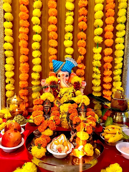 ganesh chaturthi decoration at home 