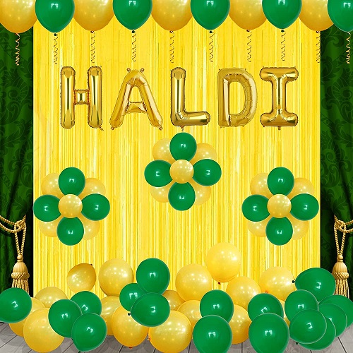 haldi decoration in home 