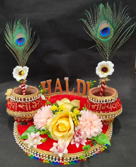 haldi ceremony decoration at home 