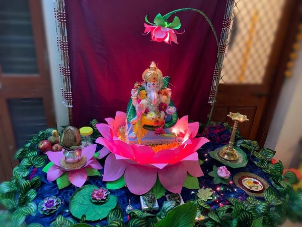 simple decoration for ganesh chaturthi 