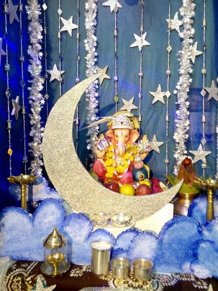 beautiful ganpati decoration 