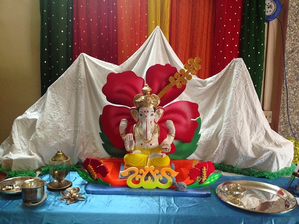 modern ganpati decoration 