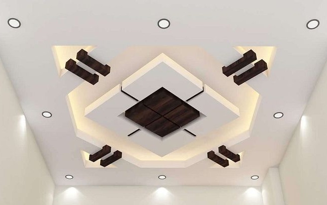 POP Ceiling Design For Square Shape Hall