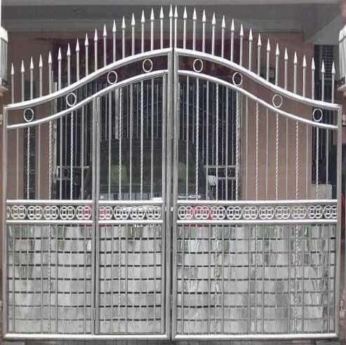 steel gate design double door 