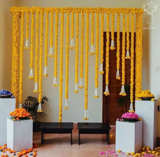 Simple Haldi Decoration At Home