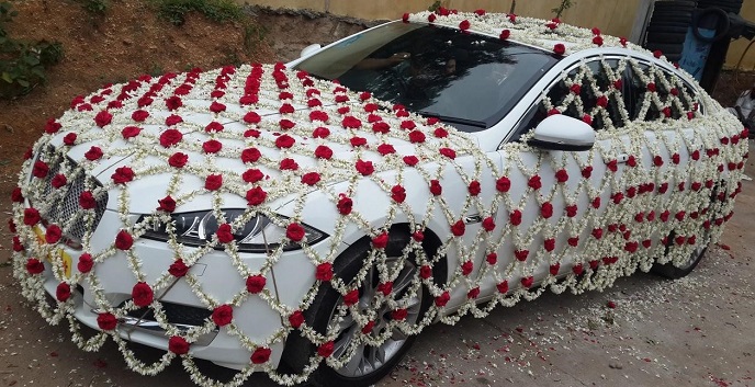marriage car decoration 