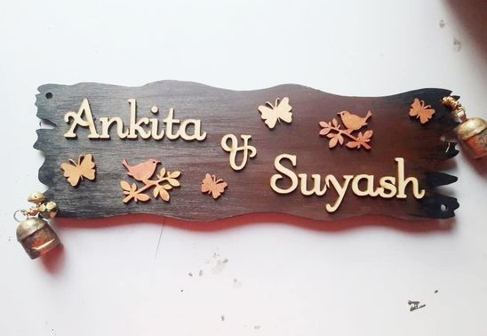 Unique Wooden Name Plate Designs For Home