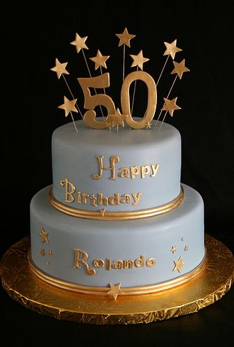 50 Years Birthday Cake Design