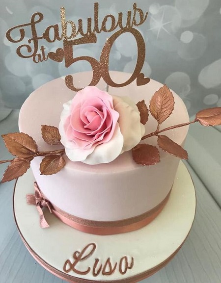 50th Birthday Cake For A Lady