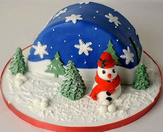 Christmas Decorations On Cake