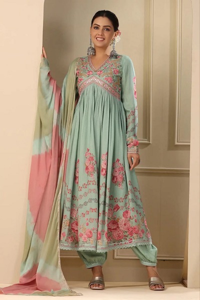 Silk Alia Cut Dress Design