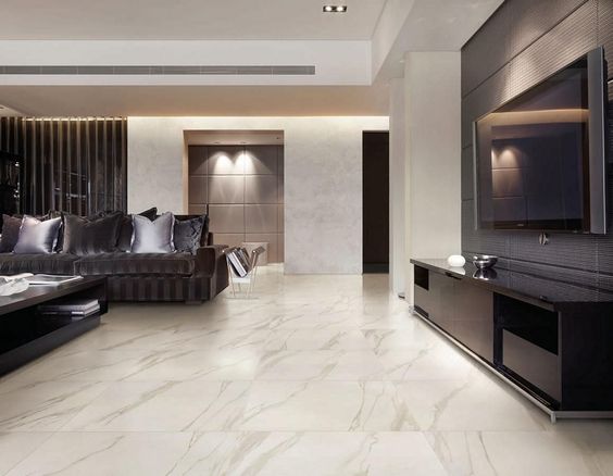 Living Room Floor Marble Design